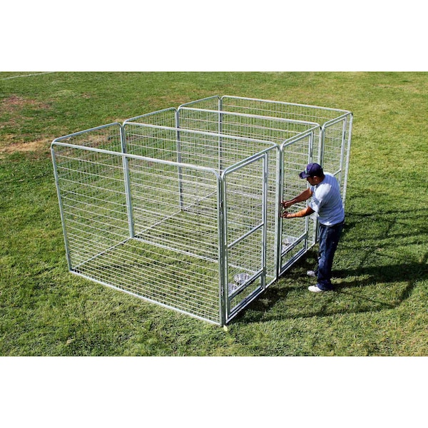 K9 Kennel Store 4' X 6' Multiple Pro Full Stall Dog Kennel x3 MPR4X6FSX3 - main